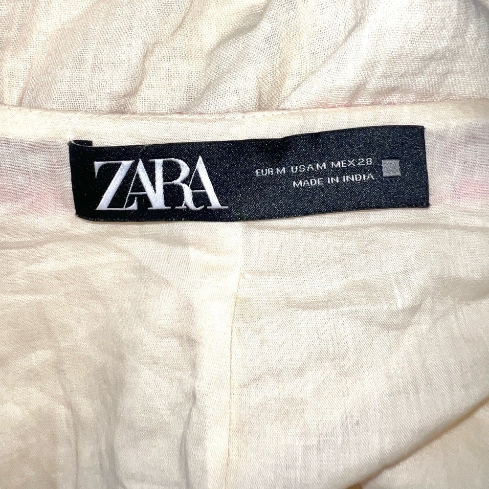 Zara open front embroidered boho vest hippie Medium - Picture 14 of 16